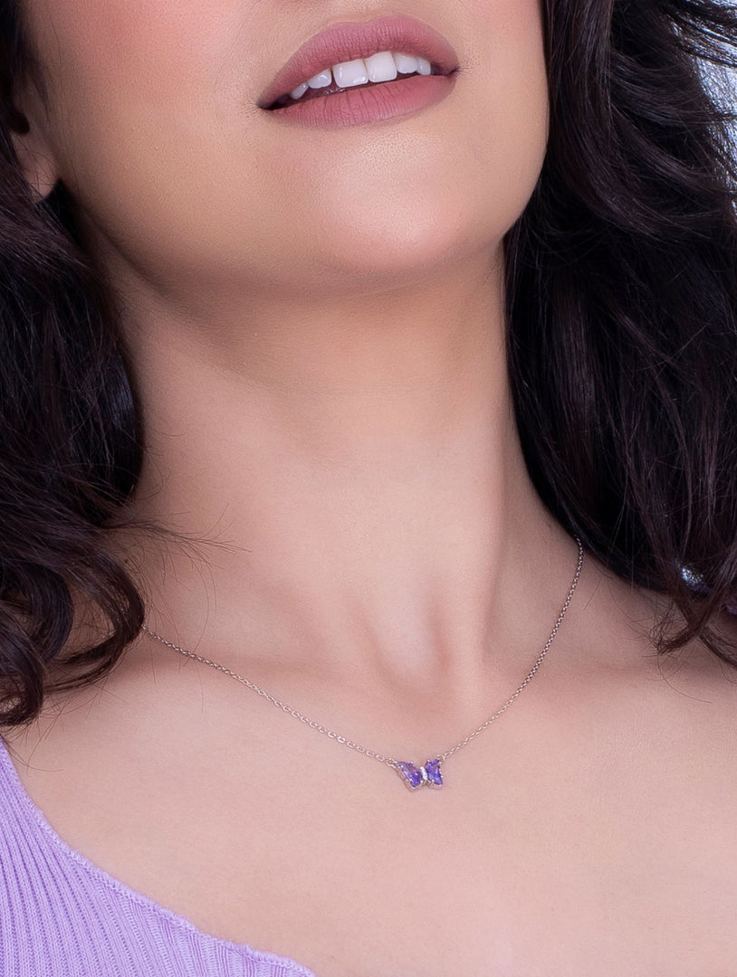 Amethyst Wings Necklace - Shyne Jewels