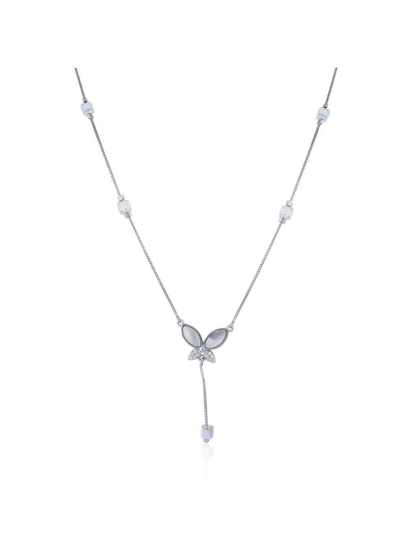 Butterfly Crystal Charm Necklace - Shyne Jewels