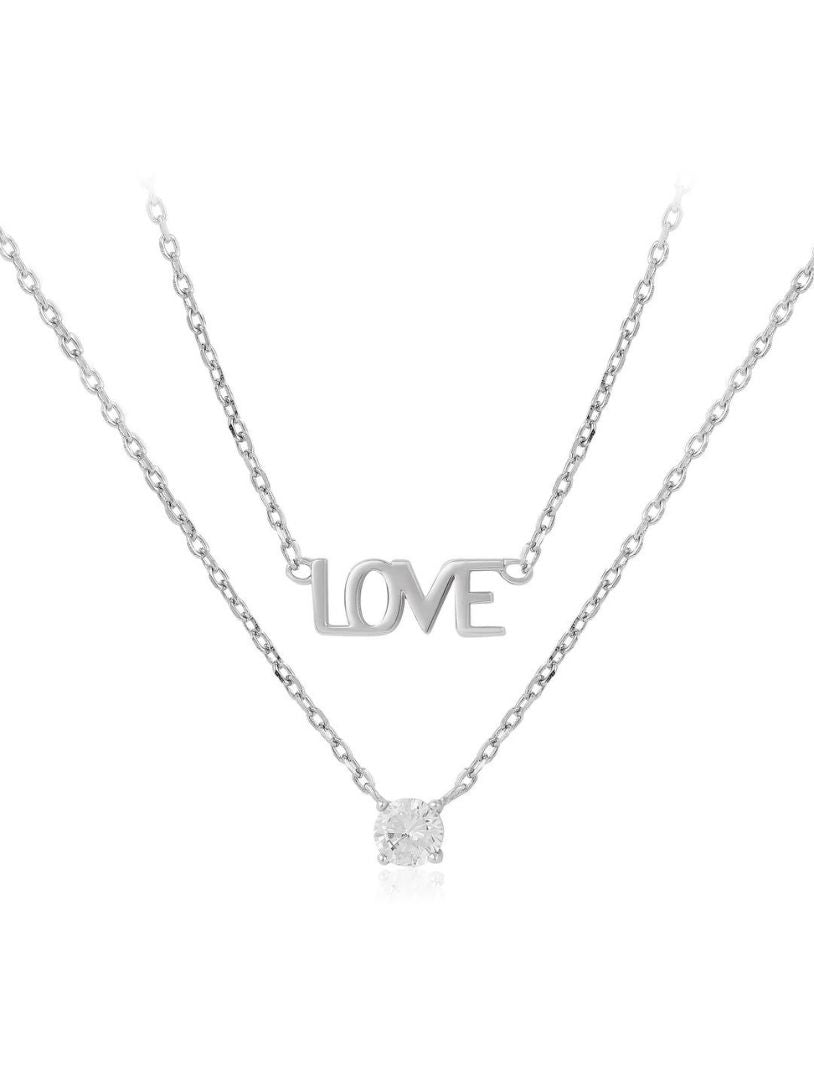 Double Layer Love Pendant Necklace - Shyne Jewels