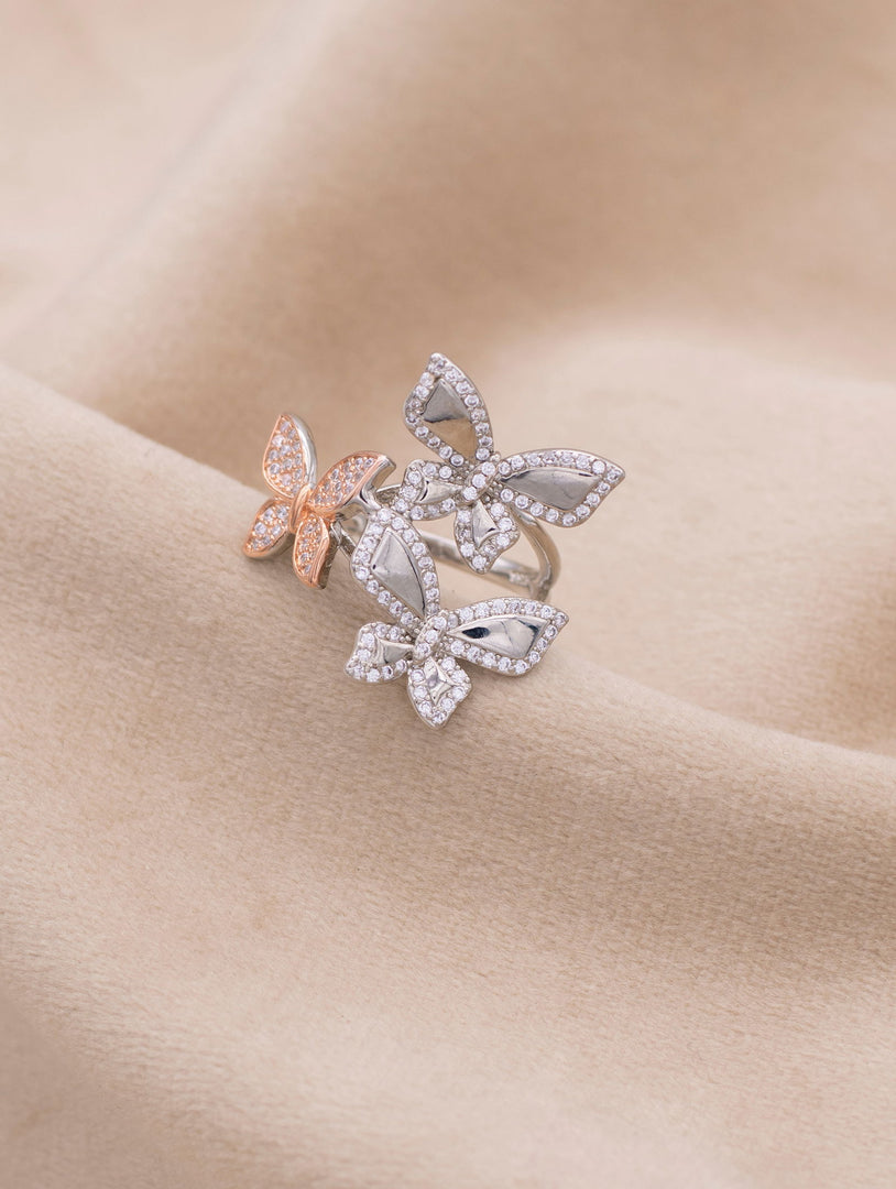 Duo-Tone Wings Ring - Shyne Jewels