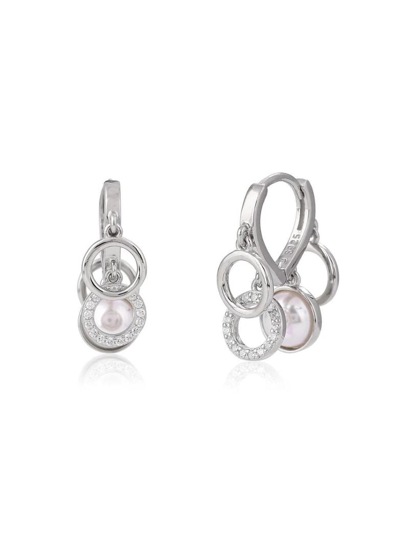 Pearl Orbit Hoops - Shyne Jewels