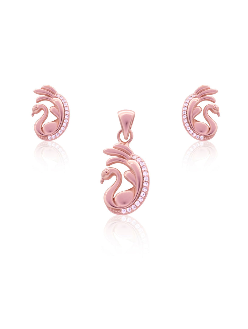 Regal Swan Pendant Set - Shyne Jewels