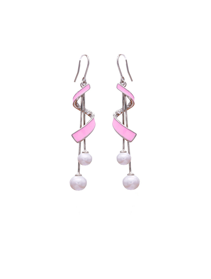 Spiral Pearl Drop Earring - Shyne Jewels