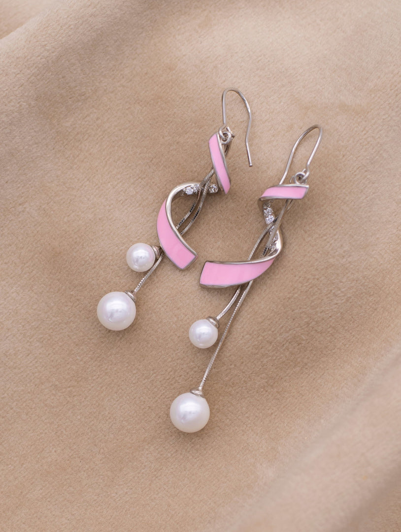 Spiral Pearl Drop Earring - Shyne Jewels