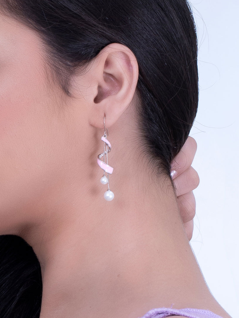 Spiral Pearl Drop Earring - Shyne Jewels